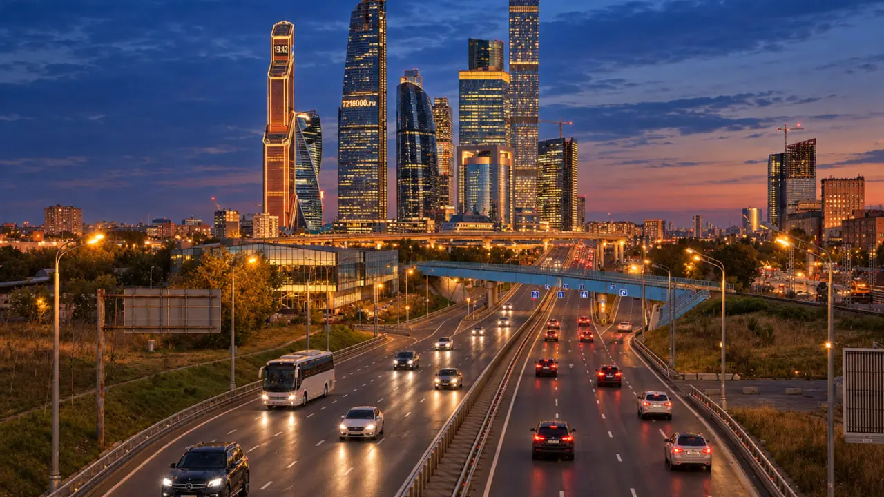 Путепровод у Москва-Сити